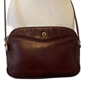 Authentic Vintage Etienne Aigner Burgundy Leather Crossbody Bag